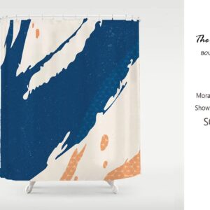 Abstract Art Shower Curtain, Color Nordic Style Minimalism, Waterproof Polyester Curtains