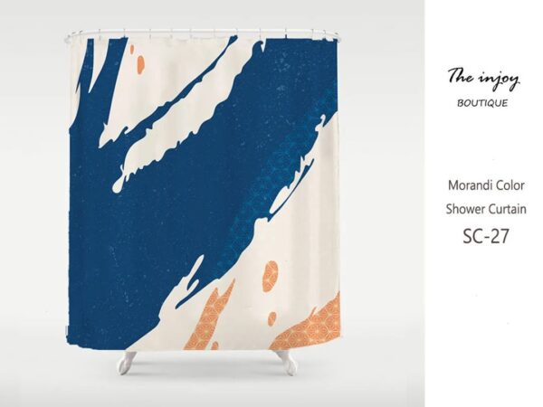 Abstract Art Shower Curtain, Color Nordic Style Minimalism, Waterproof Polyester Curtains