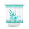 Aqua Blue Beach Shower Curtain, Coral Reef Tropical Shower Curtain For Under The Sea Bathroom Decor