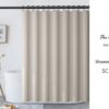 Beige Shower Curtain for Bathroom Decor