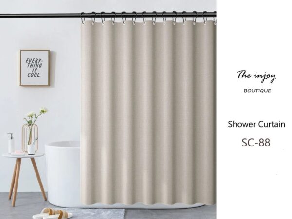 Beige Shower Curtain for Bathroom Decor