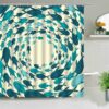 Blue Shark In Ocean Shower Curtain, Fish Underwater World Sea Beach Bathroom, Home Bath Decor, Kids Children Decor