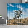 Cactus In The Desert Shower Curtain, Cacti Flora Botanical Plant Joshua Tree National Park Nature, Home Bath Room Decor Friend