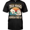 Cats Shirt - I Aksed God For A True Friend So He Gave Me A Norwegian Forest Cat