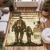 Cherished Moments: Personalized Firefighter Home Decor for Dad and Daughter, Firefighter Rugs for Living Room Bedroom, Firefighter Rectangular Rugs Full Size FR119