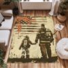 Creating Memories: Custom Firefighter Area Rug for Family Moments, Firefighter Rugs for Living Room Bedroom, Firefighter Rectangular Rugs Full Size FR120