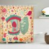 Cute Fish In The Ocean Shower Curtain, Blue Pink Sea Beach Coral Seashell, Bathroom Curtain Kids Children Home Decor