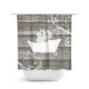Farmhouse Shower Curtain, Farmhouse Bathroom Decor, Rustic Bathroom, Farmhouse Bath Curtain, Fabric Bathtub Curtain, Shower Decor