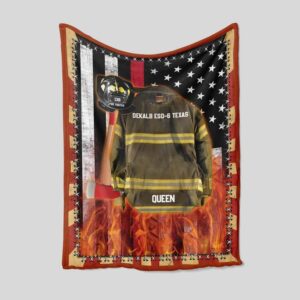 Gift For Fireman - Personalized Firefighter USA Quilt Bedding Set