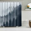 Gray Pine Trees Forest Shower Curtain, Minimalist Simple Modern Fabric Bathroom Curtain, Home Bath Decor Accessories