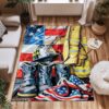 Heroic Decor Essential: Personalized Firefighter's Gear and Memorabilia Rug, Firefighter Rugs for Living Room Bedroom, Firefighter Rectangular Rugs Full Size FR140