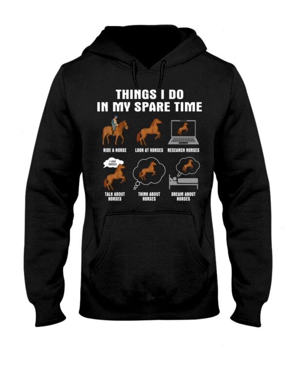 Horses Shirt - Things I Do In My Spare Time Brown Horses