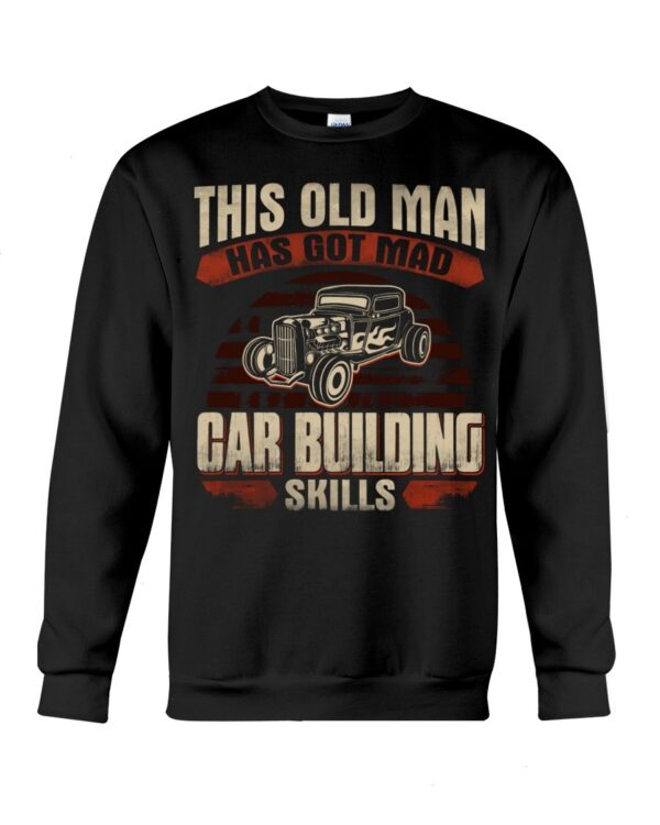 Hot Rod T Shirts Hoodie Sweatshirt with Quote Mad Skills for Hot Rod Lovers