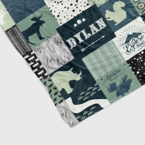 Hunting Camo Moose Quilt Bedding Set - Custom Woodland Baby Blanket