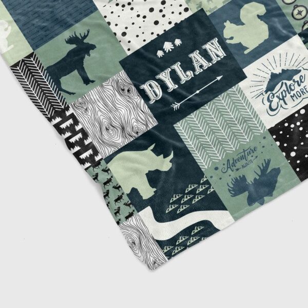 Hunting Camo Moose Quilt Bedding Set - Custom Woodland Baby Blanket