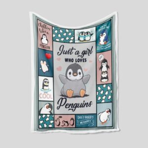 Just A Girl Who Love Penguins Blanket - Custom Quilt Bedding Set - Home Decoration, Great Gifts for Family