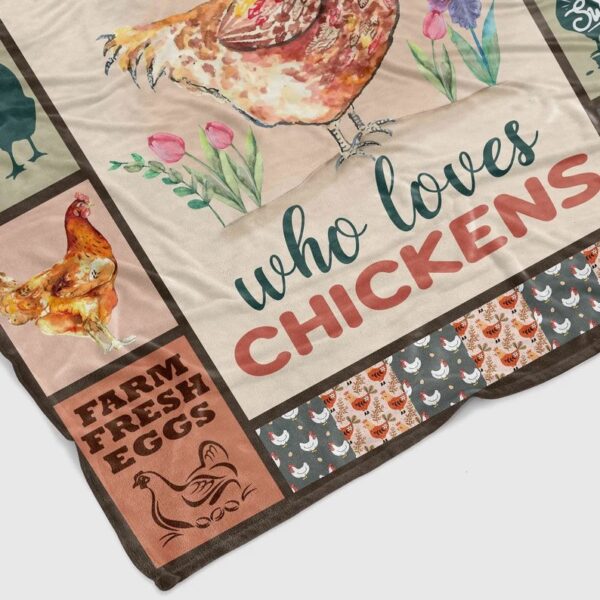 Just A Girl Who Loves Chickens Blanket - Personalized Name Quilt Blanket - Farm Decor Blanket, Great Gifts for Family