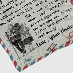 Letter For Wife Blanket - Personalized Name Quilt Blanket - Perfect for Bedroom Decor, Great Gifts for Family