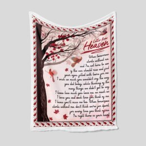 Letter From Heaven Blanket - Personalized Name Quilt Blanket Bedding Set - Great Gifts for Family and Home Decoration
