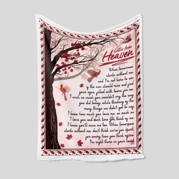 Letter From Heaven Blanket - Personalized Name Quilt Blanket Bedding Set - Great Gifts for Family and Home Decoration