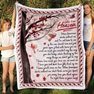 Letter From Heaven Blanket - Personalized Name Quilt Blanket Bedding Set - Great Gifts for Family and Home Decoration