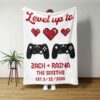 Level Up To Heart Blanket - Custom Gamer Quilt Bedding Set - Sofa Blanket, Great Gifts for Family
