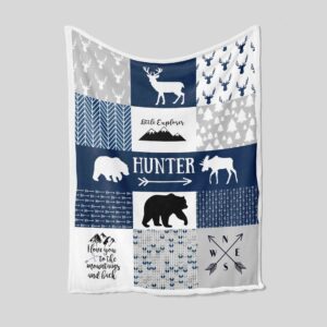 Little Explorer Blanket - Personalized Name Quilt Bedding Set - Perfect for Bedroom Decor, Great Gifts for Family