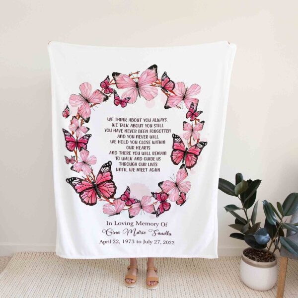 Loving Memory Blanket - Personalized Name Quilt Blanket - Home Decoration, Great Gifts for Family