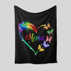 Mima Butterfly Blanket - Personalized Name Quilt Bedding Set - Great Gifts for Family and Home Decoration