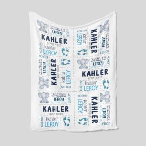 Monogrammed Quilt Blanket Bedding Set - Bedroom Decor for Baby