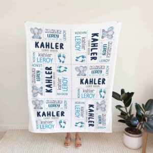 Monogrammed Quilt Blanket Bedding Set - Bedroom Decor for Baby