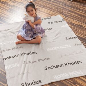 Name Baby Blanket - Personalized Name Quilt Bedding Set - Great Gifts for Family