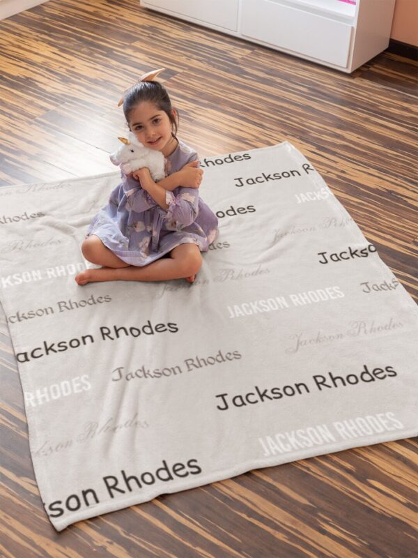 Name Baby Blanket - Personalized Name Quilt Bedding Set - Great Gifts for Family