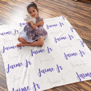Name Baby Blanket - Personalized Name Quilt Bedding Set - Great Gifts for Family and Home Decoration