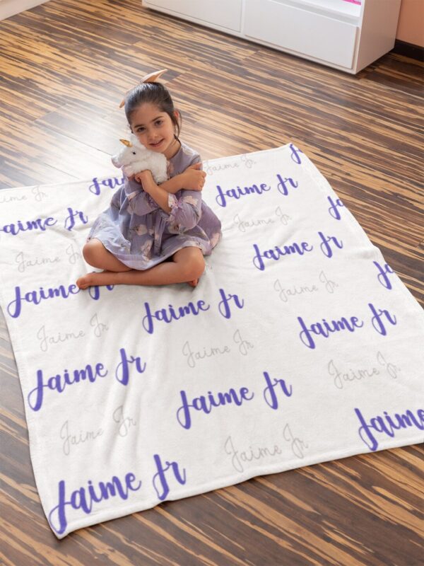 Name Baby Blanket - Personalized Name Quilt Bedding Set - Great Gifts for Family and Home Decoration