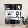 Neuroendocrine Awareness Blanket - Cancer Fighter Personalized Name Quilt Blanket - Great Gifts for Family