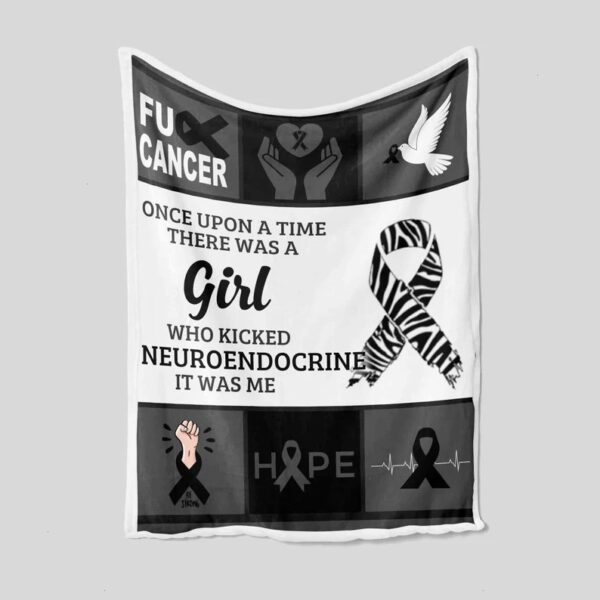 Neuroendocrine Awareness Blanket - Cancer Fighter Personalized Name Quilt Blanket - Great Gifts for Family
