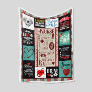 Nurse life means strong Blanket - Personalized Name Quilt Blanket Bedding Set - Great Gifts for Family