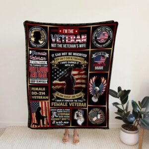 Personalized American Army Veteran Quilt Blanket - Great Gifts for Family