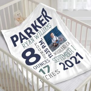 Personalized Baby Blanket - Personalized Name Quilt Bedding Set Gifts for Family