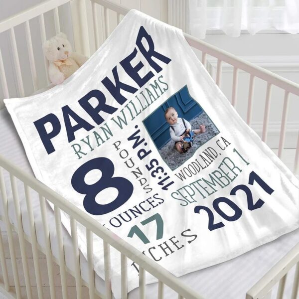 Personalized Baby Blanket - Personalized Name Quilt Bedding Set Gifts for Family