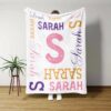 Personalized Baby Blanket - Personalized Name Quilt Bedding Set Gifts for Family and Home Decoration