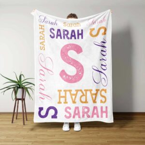 Personalized Baby Blanket - Personalized Name Quilt Bedding Set Gifts for Family and Home Decoration