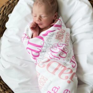 Personalized Baby Blanket - Personalized Name Quilt Bedding Set - Great Gifts for Family