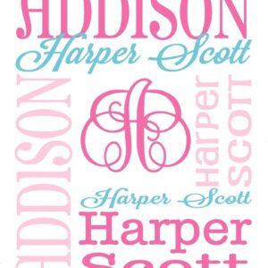 Personalized Baby Blanket - Personalized Name Quilt Bedding Set - Great Gifts for Family