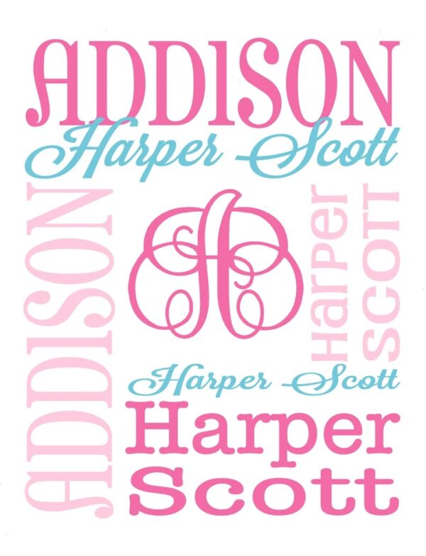 Personalized Baby Blanket - Personalized Name Quilt Bedding Set - Great Gifts for Family
