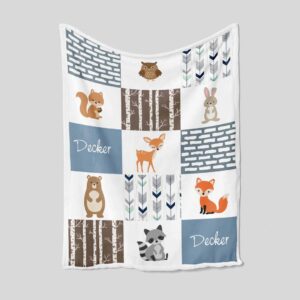Personalized Baby Blanket - Personalized Name Quilt Bedding Set - Great Gifts for Family and Home Decoration