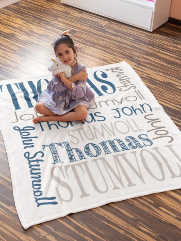 Personalized Baby Boy Blankets - Personalized Name Quilt Bedding Set - Great Gifts for Family and Home Decoration