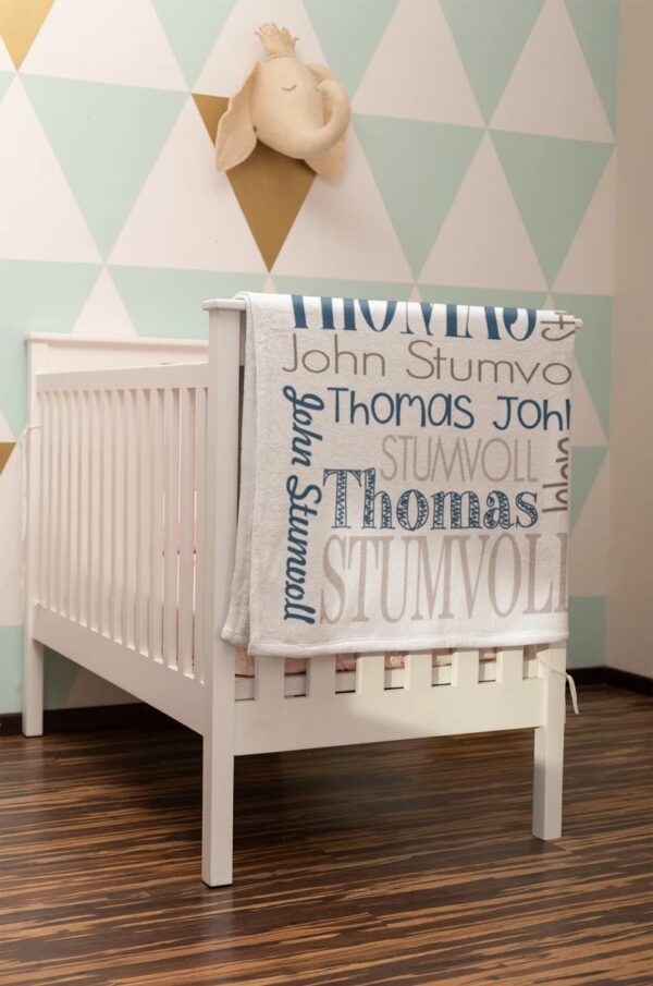 Personalized Baby Boy Blankets - Personalized Name Quilt Bedding Set - Great Gifts for Family and Home Decoration