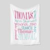 Personalized Baby Girl Blankets - Personalized Name Quilt Bedding Set - Great Gifts for Family and Home Decoration